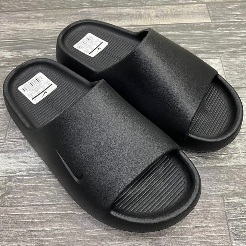 🔥สีเข้าใหม่🔥 รองเท้าแตะ Calm Slide Unisex 2023 ผิวหยาบพื้นโลโก้