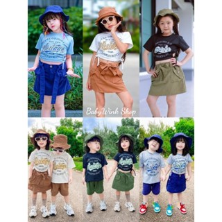 Naa // nan // แฟชั่นเด็ก ชุดเซ็ทเด็ก Vingtage Set ชุดเซ็ทคู่พี่น้องมาแล้วจ้า