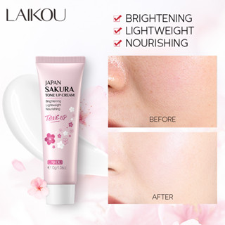 LAIKOU Sakura Tone Up Cream 30g ปกปิดรอยสิว ปรับสีผิวให้กระจ่างใส foundation[LK-SAKU-MC]