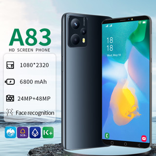 โทรศัพท์มือถือ A83 สมาร์ทโฟน HD 5G Mobile phone 6.7นิ้ว Dual Sim เหมาะสำหรับ Line Youtube รองรับแอพ