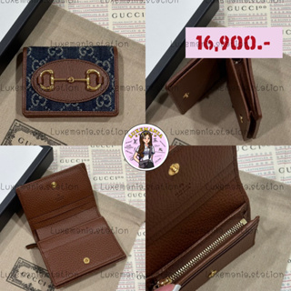 👜: New!! Gucci Horsebit 1955 Bi-fold Wallet‼️ก่อนกดสั่งรบกวนทักมาเช็คสต๊อคก่อนนะคะ‼️