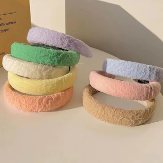 💟จัดส่งจากประเทศไทย💟ที่คาดผมเกาหลี สีมาการอง ที่คาดผมฟองน้ำ สีพื้น ที่คาดผมลูกไม้ สีลูกกวาด แฟชั่นแฟรี่