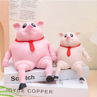 ของเล่นบีบอัด Piggy Squeeze Toy หมูยืด สกุชชี่ ของเล่นยืดได้ ของเล่นบีบ คลายความเครียด สกุชชี่ ของเล่น ของเล่นบีบนุ่ม ขอ