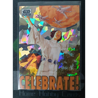 การ์ด 2021 Topps Chrome Star Wars Galaxy "Rebellion : Cerebrate" Atomic refractor /150