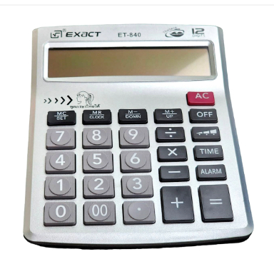 เครื่องคิดเลข ดิจิทัล Exact ET-840 เครื่องคิดเลขพูดได้ ให้เสียงภาษาไทย จอแสดงผลตัวเลข 12 หลัก ขนาดเล