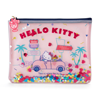 กระเป๋า Vinyl Flat Pouch ลาย Sanrio Summer ลาย Hello Kitty ขนาด 20.5 x 16 ซม.