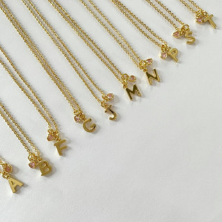 สร้อยตัวอักษรสีทอง Blair necklace