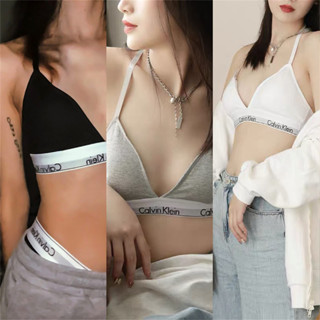 คาลวิน ไคลน์  Bralette เซตชุดชั้นใน ผู้หญิง กางเกงชั้นใน CK Bras Bikini ผ้านิ่มใส่สบาย บรา