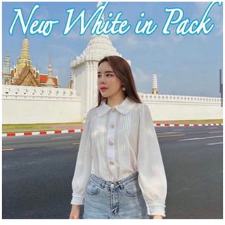 Flat2112 First Lady Blouse เสื้อสีขาว size S🤍ของใหม่ New in Pack