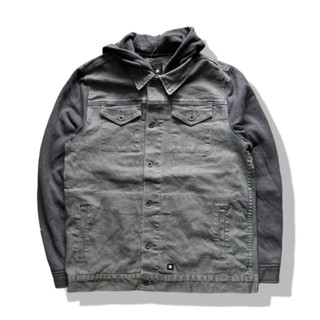 DC Grey Hooded 4 pockets Jacket รอบอก 45”