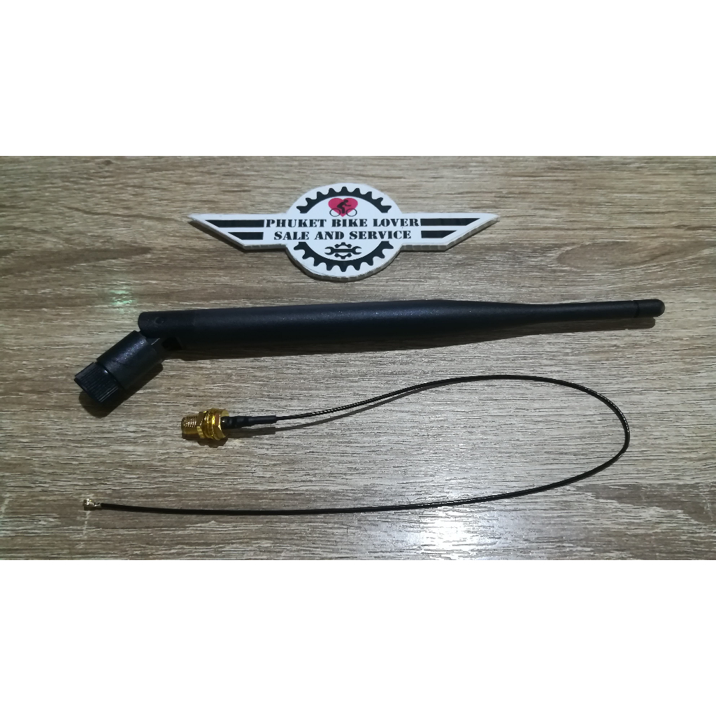 เสา wifi 2.4G ขั้วต่อแบบ ipex to RP-SMA สำหรับ ESP-07 wifi antenna 6 dBi ชุดสาย พร้อมเสายาว 19cm