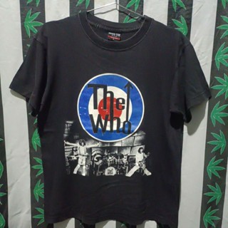 เสื้อยืดมือสอง ต่างประเทศ เสื้อวง The Who Size S-M อก19.5/ยาว25