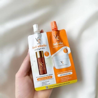 (แท้) Vc VIT C น้องฉัตร Nongchat วิตซี แอดวานซ์ พรี-เซรั่ม + วิตซี ไวท์เทนนิ่ง แบบซอง 2หัว