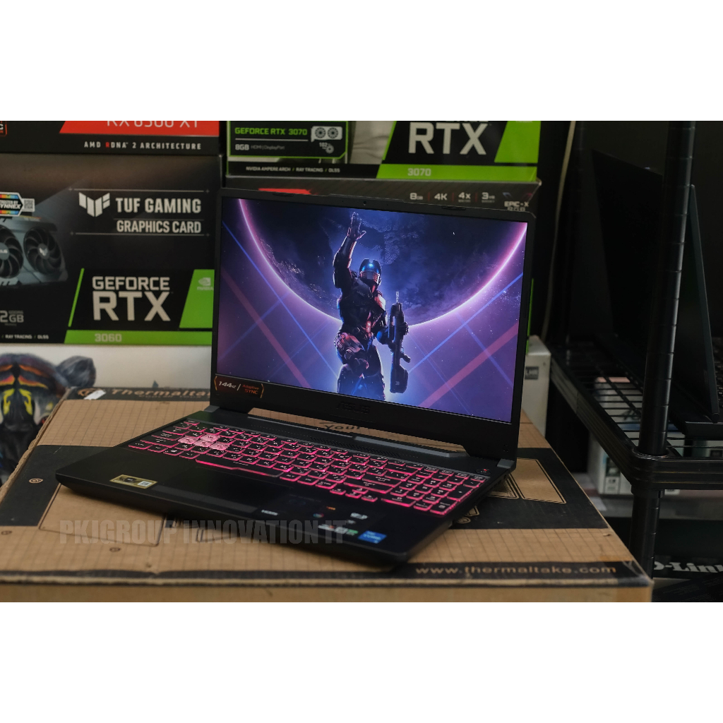 โน๊ตบุ๊คเล่นเกมมือสอง Asus TUF F15 FX506HCB-HN1138W I5-11400H RAM 16GB SSD 512 GB RTX3050