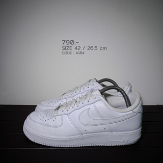 Nike Air Force 1 Triple White 42 / 26.5 cm AF1 สีขาว มือสองของแท้100% (A184)