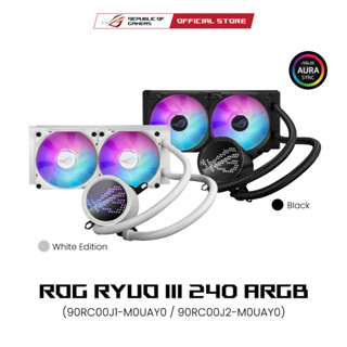 ASUS ROG RYUO III 240 ARGB, all-in-one liquid CPU cooler with Asetek 8th gen pump solution, Anime Matrix LED Display and ROG ARGB cooling fans