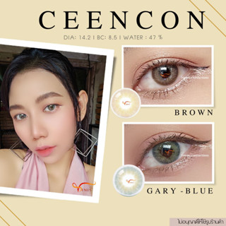 คอนแทคเลนส์  CEENCON ✨ ยี่ห้อ GAEZZ ; Color Gary  /  Brown ( สายตาปกติ )