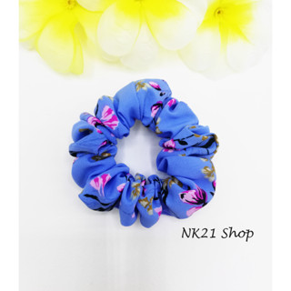 NK21 โดนัทรัดผม ไซส์มินิ หนังยางรัดผม สีฟ้า Mini Scrunchies,Scrunchies,Scrunchy,Hair accessories,Elastic hair tie