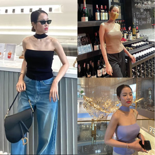 LITAZSTYLE : IVY TOP ( น้ำตาล ม่วง พร้อมส่ง / ดำ รอของตามระบบ )