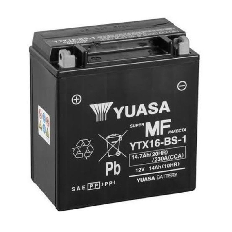 แบตเตอรี่ YTX16 bs14.7 A battery for สำหรับ THIUMPH: TIGER 800 KAWASAKI: ZR1100, VN1700 Voyager, Nom