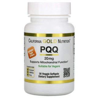 พีคิวคิว California Gold Nutrition, PQQ, 20 mg, 30 Veggie Softgels