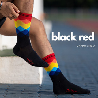 MOTIVE SOCK ถุงเท้า Sport Performance ระดับหน้าแข้ง ถุงเท้ากีฬา ถุงเท้าวิ่ง ออกกำลังกาย ขนาดฟรีไซส์