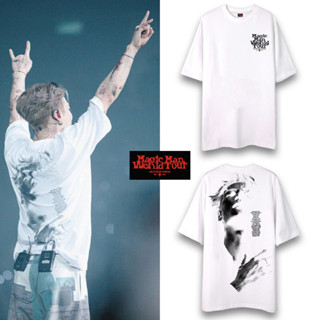 เสื้อยืด T-Shirt Jackson Wang เสื้อยืด แจ็คสัน หวัง /เมจิกแมนเวิลด์ทัวร์ FS0026 ผ้าคอตตอน ขนาดเดียว โอเวอร์ไซส์ สีขาว