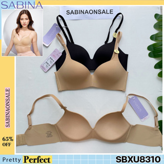 รหัส SBXU8310 Sabina ซาบีน่า เสื้อชั้นใน INVISIBLE WIRE (ไม่มีโครง) รหัส SBXU8310BK ดำ SEAMLESS FIT รุ่น Pretty Perfect