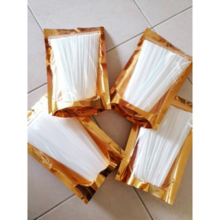 หลอดดูดน้ำ หลอดดูด แบบยาวขาวขุ่น ราคาถูก