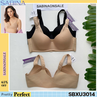 รหัส SBXU3014 Sabina ซาบีน่า เสื้อชั้นใน Invisible Wire (ไม่มีโครง) รุ่น Pretty Perfect รหัส SBXU3014CD สีเนื้อ