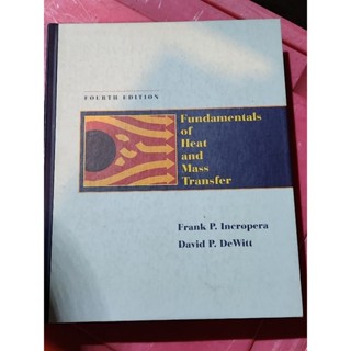 หนังสือ Fundamental of Heat and MassTransfer