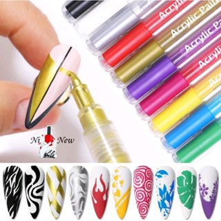 Acrylic Paint Pen ปากกาเพ้นท์เล็บ​ สีเพ้นท์​ ไม่ต้องอบ