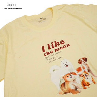 sherbetteeshop|เสื้อยืดลาย i like the moon