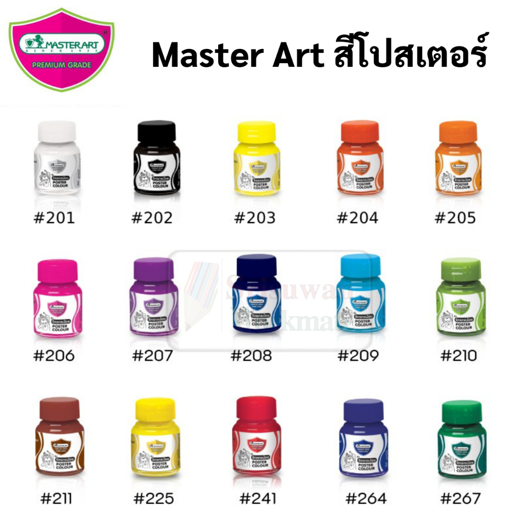 Master Art Poster Color 20 ml. ขวดเล็ก แยกสี 1 ขวด สีโปสเตอร์ 20 มล. มาสเตอร์อาร์ต