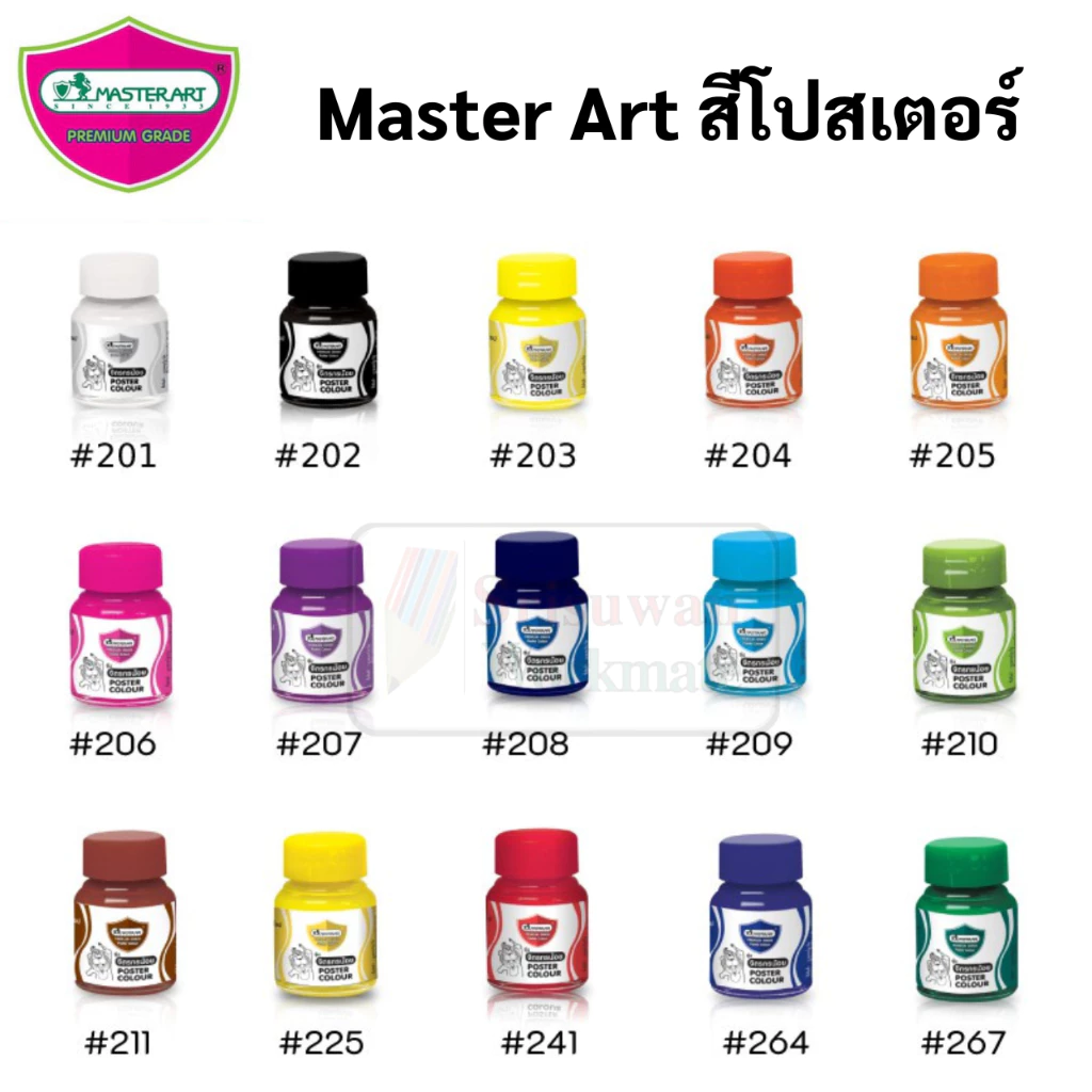 Master Art Poster Color 20 ml. ขวดเล็ก แยกสี 1 ขวด สีโปสเตอร์ 20 มล. มาสเตอร์อาร์ต