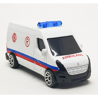 Majorette Renault Master - Ambulans R - Poland - Smoked Windows / White ล้อ 5U Scale 1/66 (8cm) ไม่มี package