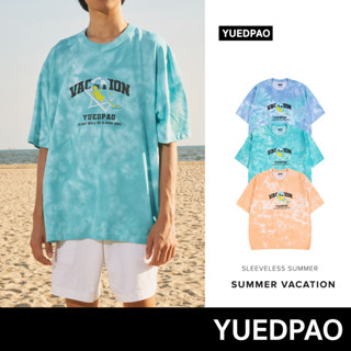 Yuedpao  ยอดขาย No.1 รับประกันไม่ย้วย 2 ปี เสื้อยืดเปล่า เสื้อยืด Oversize Summer Vacation