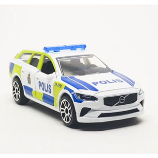 Majorette Volvo V90 - POLIS Sweden White ล้อ D5S Scale 1/64 (8cm) ไม่มี package