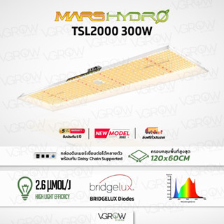 [ส่งฟรี] Mars hydro TSL2000 300W ไฟปลูกต้นไม้ Full Spectrum with IR Marshydro Grow Light ไฟปลูก