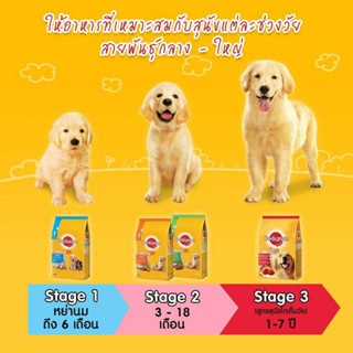 Pedigree เพดดิกรี อาหารสุนัขเม็ด (ลูกสุนัข) รสไก่ไข่และนม 15kg