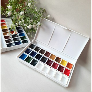 สีน้ำwinsor&amp;newton cotman 20 สี สีละ 2 ml. บีบแบ่งใส่แพน แถมจานสีฟรี พร้อมส่ง ไม่ต้องรอนาน