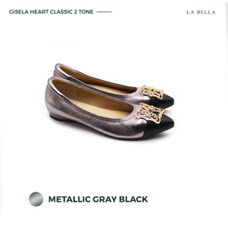 LA BELLA รุ่น GISELA HEART CLASSIC 2 TONE - METALLIC GRAY BLACK