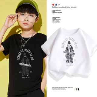 H381  (ส่งจากไทย)เสื้อยืดเด็กแขนสั่ง ลายแฟชั่นสวยน่ารัก.ใส่ได้ทั้งเด็กชายและเด็กหญิง