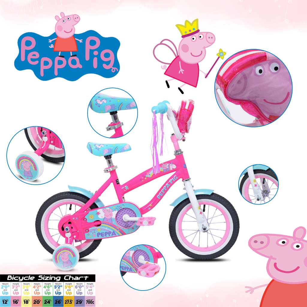 จักรยาน Kent Bicycles Peppa Pig 12" Girl's Bicycle, Pink/Blue ราคา 5590.- บาท