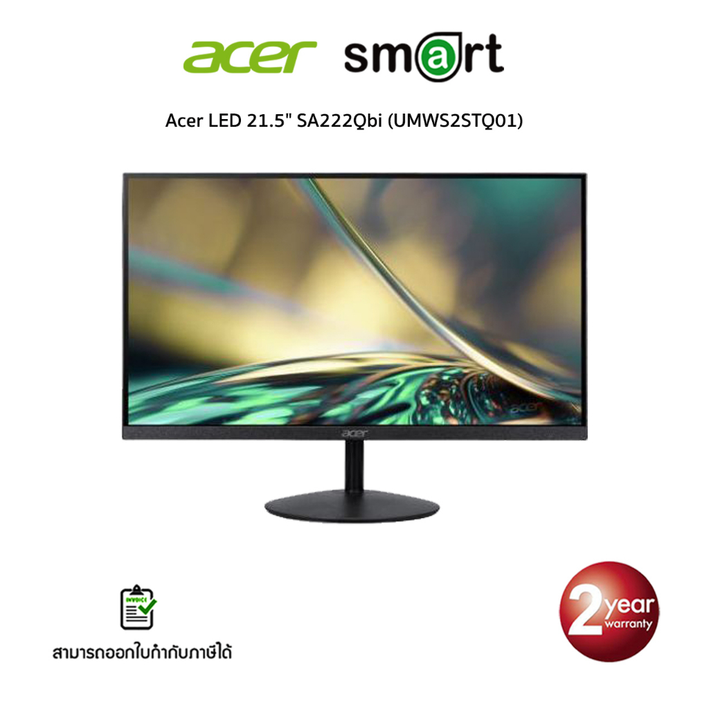 Acer LED 21.5" SA222Qbi (UMWS2STQ01) 21.5"/16:9/1920 x 1080/3,000:1/250 cd/m2/1ms/ VGA, HDMI