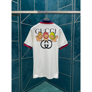 เสื้อโปโล Gucci 23SS จัดส่งฟรี ภาพถ่ายจากสินค้าจริง คุณภาพสูงสุด เกรด original