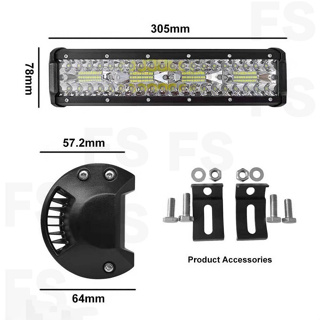 เเพค 1ชิ้น สว่างตาเเตก! LED SPOT BEAM US 136-4 240Wไฟสปอร์ตไลท์รถยนต์ ไฟหน้ารถ ไฟช่วยตัดหมอก สว่างมาก 12V-24V เเสงขาว