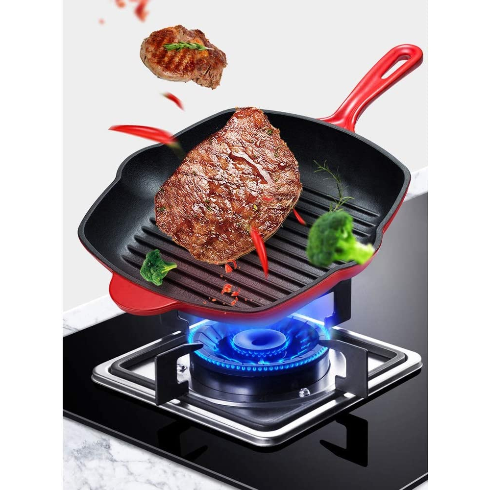 French steak pot barbecue pot enamel cast iron pot electric universal 26cm frying pan