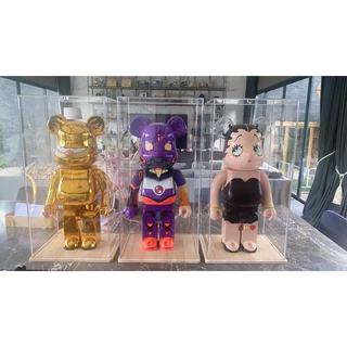 พร้อมส่ง - กล่องอะคริลิค ฐานไม้ กล่อง BEARBRICK 400% กล่องครอบโมเดล งานไทย เนื้อใส