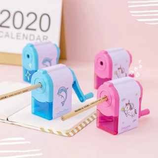 กบเหลาดินสอแบบมือหมุน เครื่องเหลาดินสอลายการ์ตูน Pencil sharpener (พร้อมส่งในไทย)